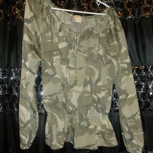 4 for 25 Michael Kors Camouflage Tassel Gold top